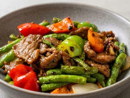 Beef & Green Beans in Black Bean Sauce