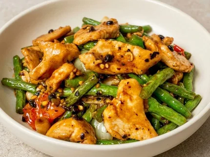 Chicken & Green Beans in Black Bean Sauce