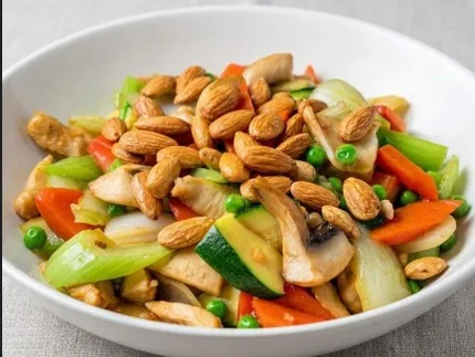 Diced Almond Chicken Chop Suey